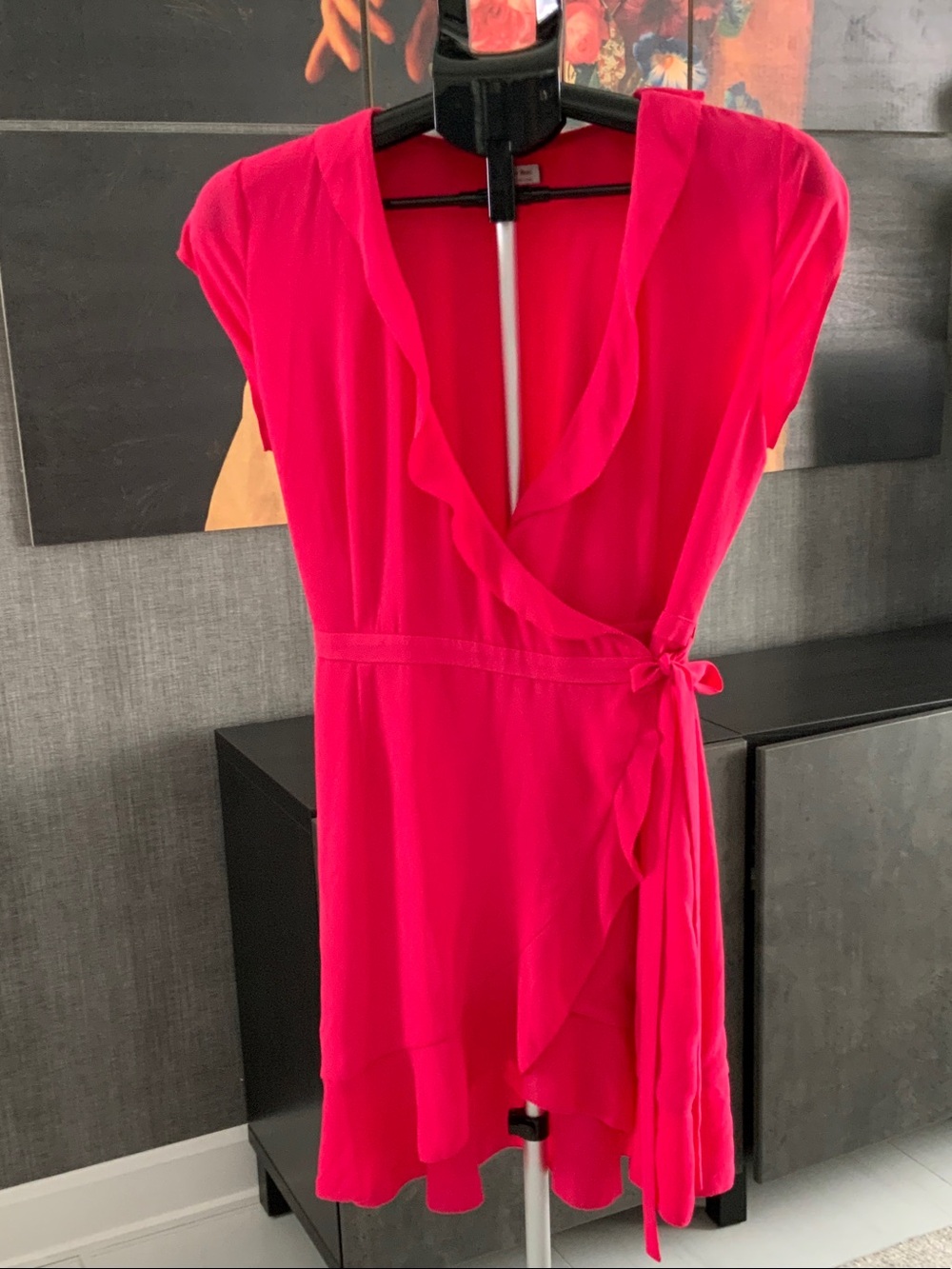 Sunday Best Hot Pink wrap Dress 2